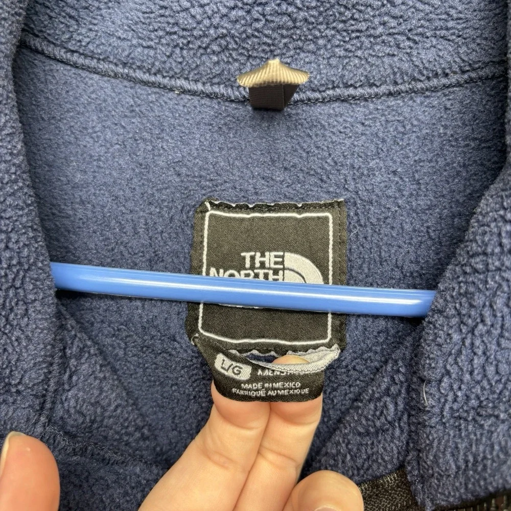 The North Face Fleece Denali Jacket Mens Large Zip Up Outdoor Travel Zip Pockets